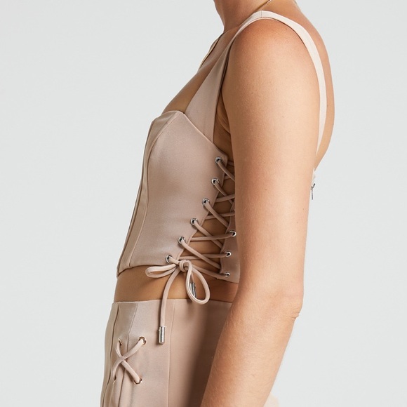 Showpo Beige Trendy Corset Skirt Set - Picture 4 of 6